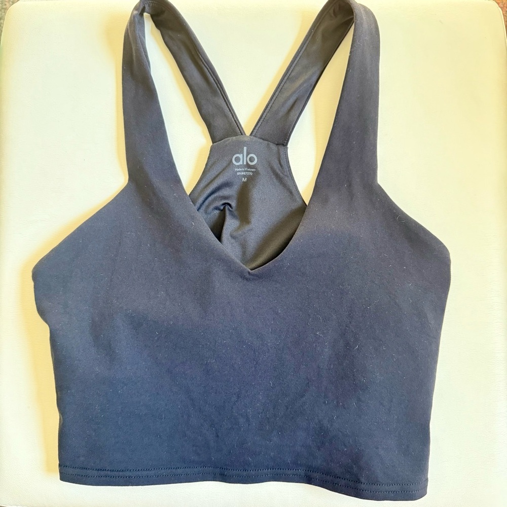 ALO Yoga Black Sports Bra Medium Support